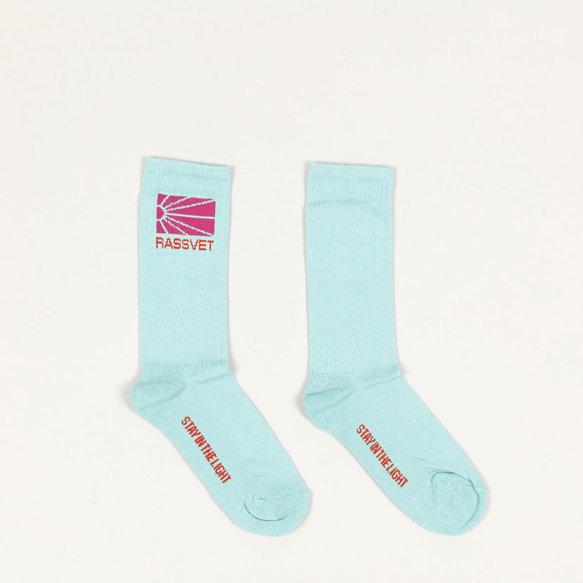 Sukat PACCBET Rassvet Logo Knit Socks Turkoosi | Rassvet-logo-knit-socks-green