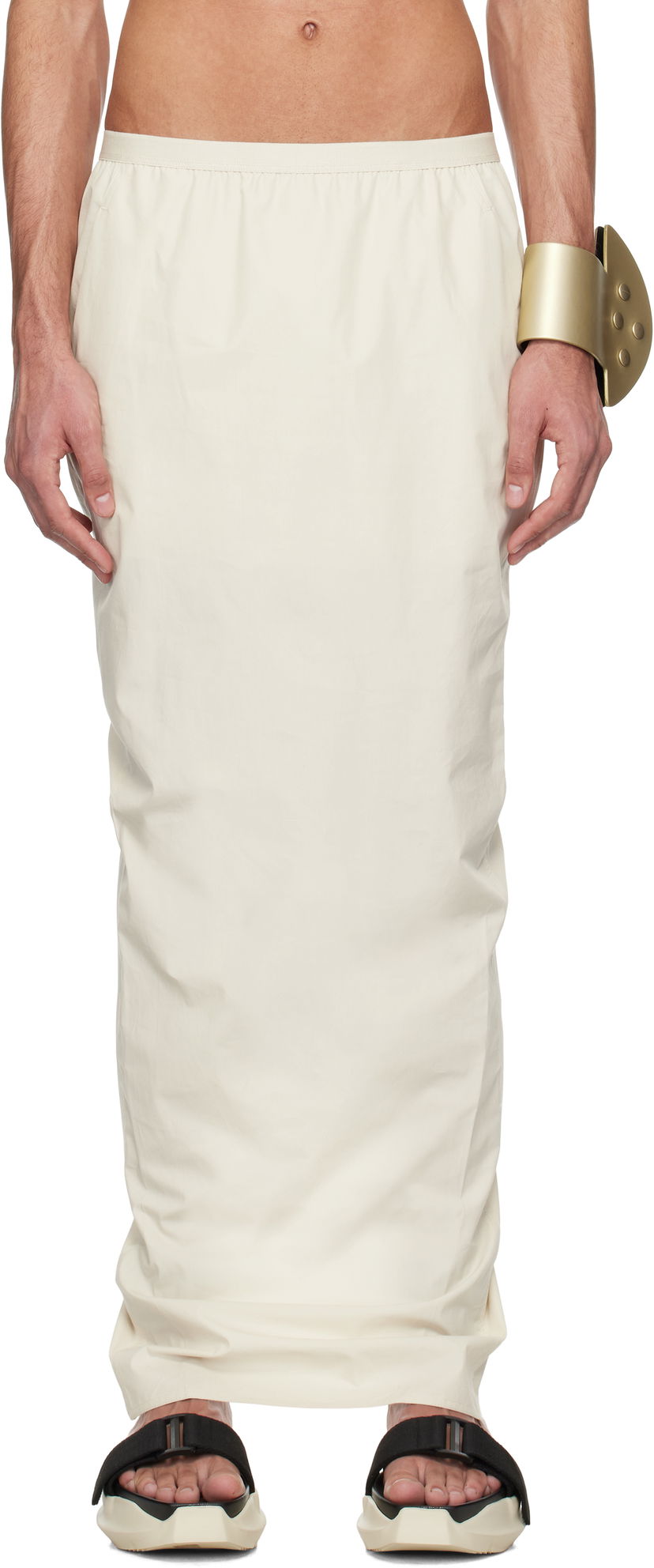 Hame Rick Owens Rick Owens Hollywood Soft Pillar Long Skirt Beige | RU01E5301 P
