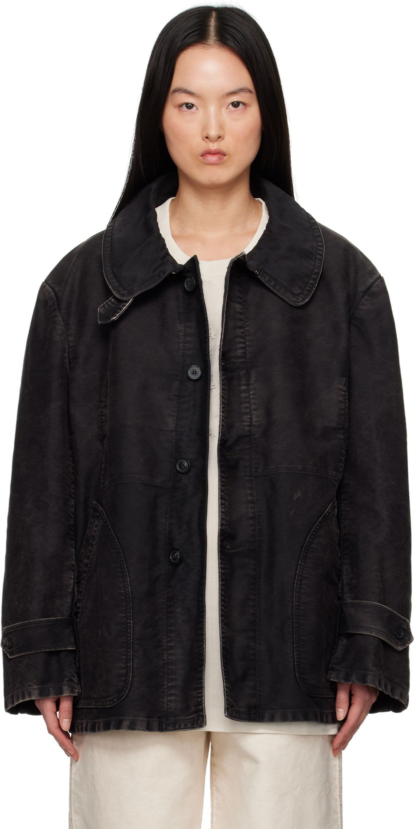 Takki Maison Margiela Maison Margiela Faded Denim Jacket Musta | S51AM0497 S76543