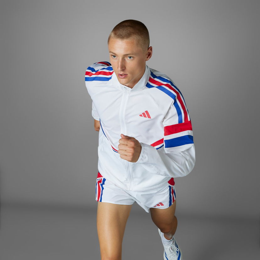 Tuulitakki adidas Performance Retro Running Jacket Valkoinen | JD7317