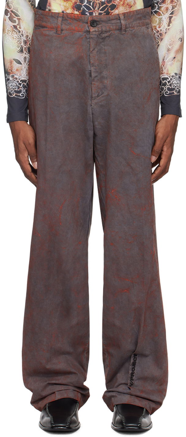 Housut Y/PROJECT Pinched Trousers Harmaa | 201PA004, 0