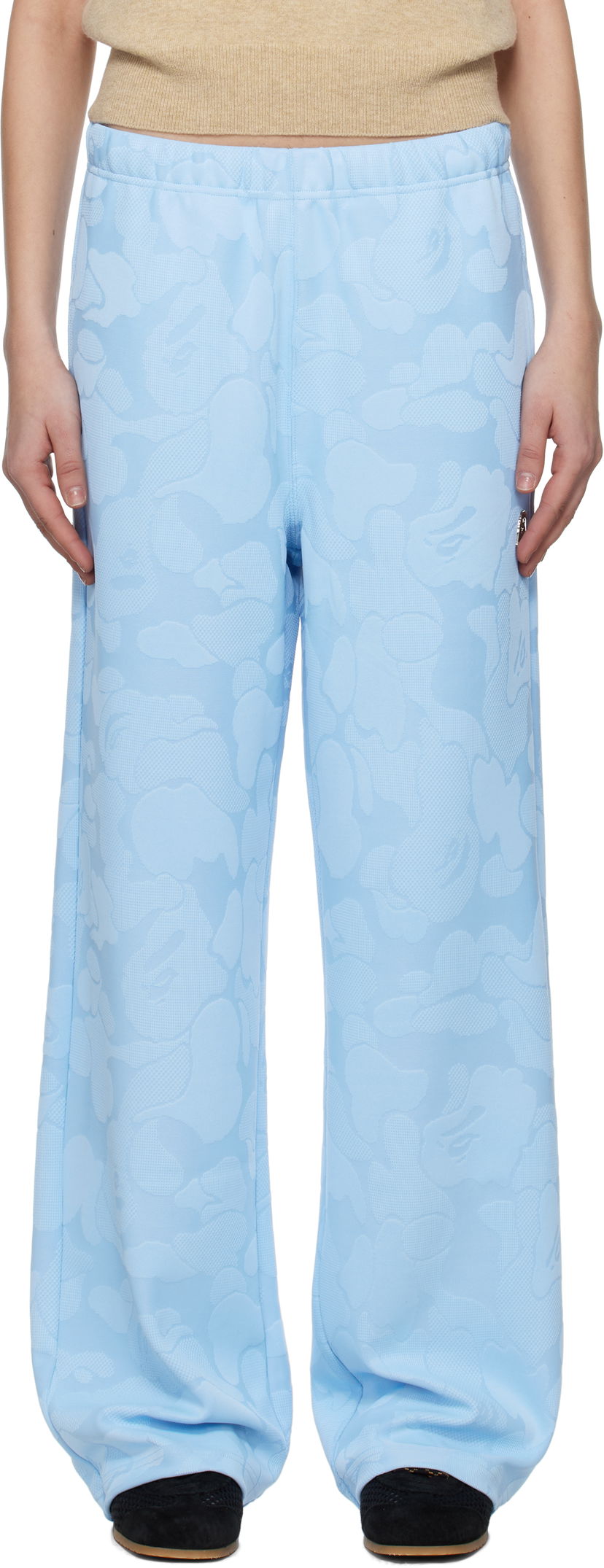 Verryttelyhousut BAPE A Bathing Ape Camo Jacquard One Point Wide Lounge Pants Sininen | 001PTL302005L