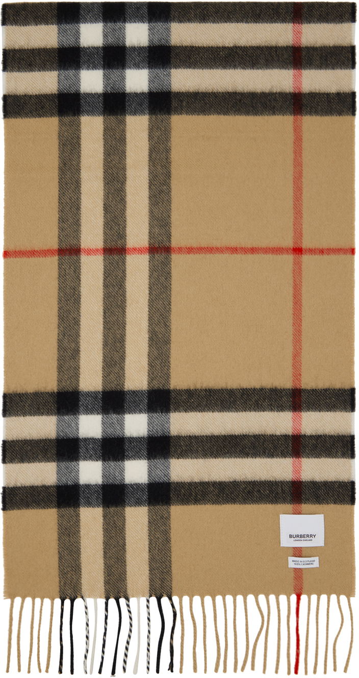 Huivi Burberry Check Scarf Beige Beige | 8056850