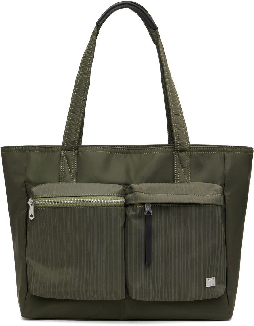 Kangaskassi Paul Smith Paul Smith 'Laser Stripe' Recycled-Nylon Tote Bag Vihreä | M1A-8028-PLASER-36