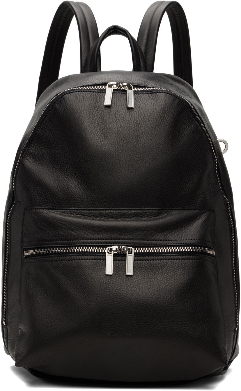 Reppu Rick Owens Rick Owens Concordians Leather Backpack Musta | RA02E0771 LCN