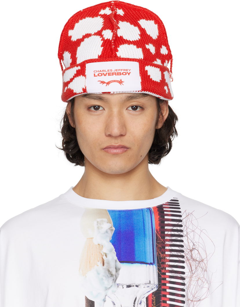 Pipo Charles Jeffrey Loverboy Charles Jeffrey Loverboy Beanie with Label Punainen | 54130603