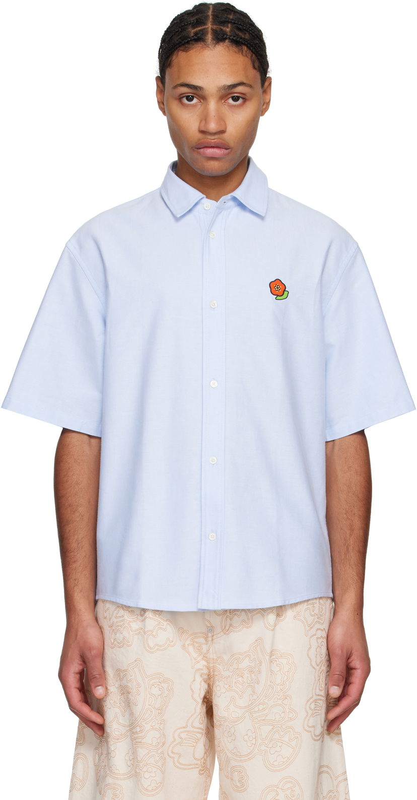 Paita KENZO Pop Crest Oxford Shirt Sininen | FF55CH1279LO