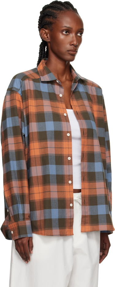 Paita Baserange Baserange Claude Plaid Button-Down Shirt Oranssi | TSCL-OC-AU25, 1