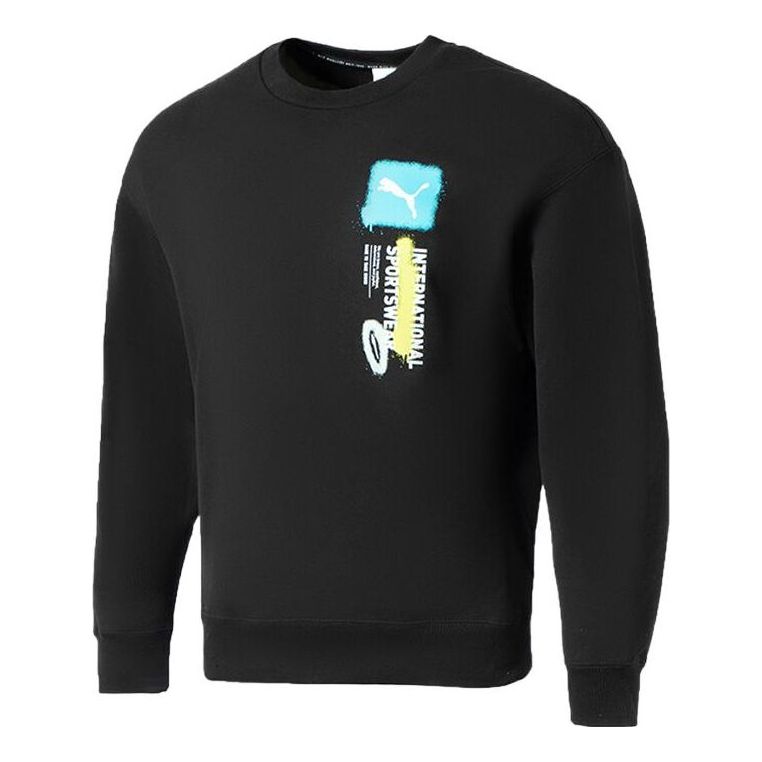 Villapaita Puma Logo International Sportswear Sweatshirt Musta | 536303-01