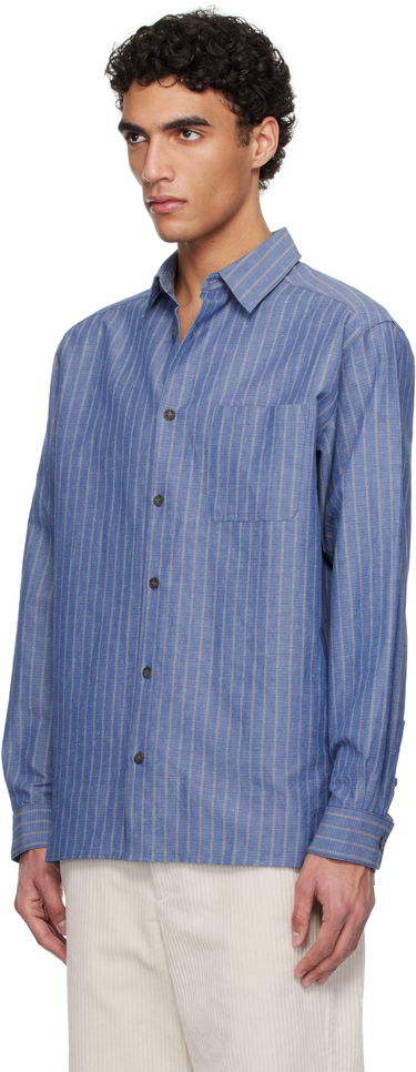 Paita A.P.C. A.P.C. Striped Button-Down Shirt Sininen | COHFW-H12532, 3