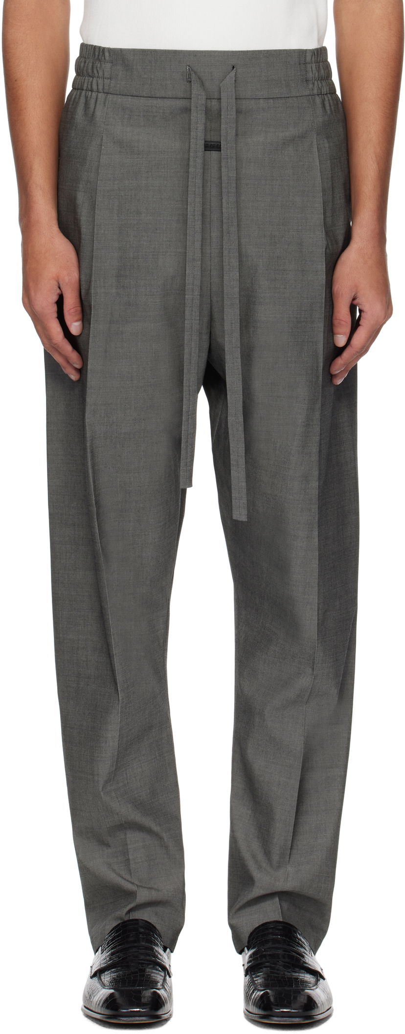 Housut Fear of God Fear of God Oxford Drawstring Eternal Trousers Harmaa | FGE240-4171OXF