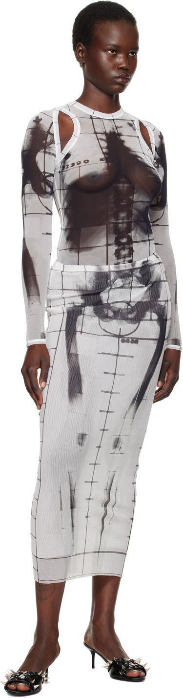 Mekko Jean Paul Gaultier Jean Paul Gaultier 'The Squeletor' Printed Bodysuit Valkoinen | 25/33-F-BD058-T580-0100, 4