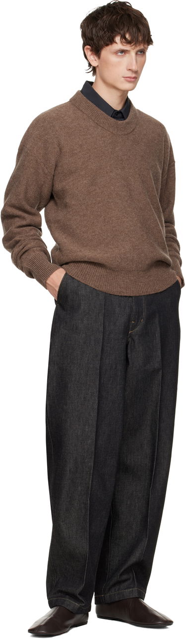 Villapaita LEMAIRE Boxy Crewneck Sweater Ruskea | TO1417 LK107, 3