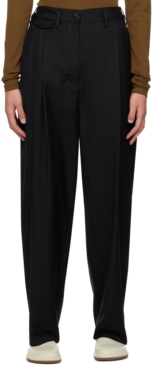 Housut TOTEME TOTEME Fluid Trousers Musta | 224-2005-244