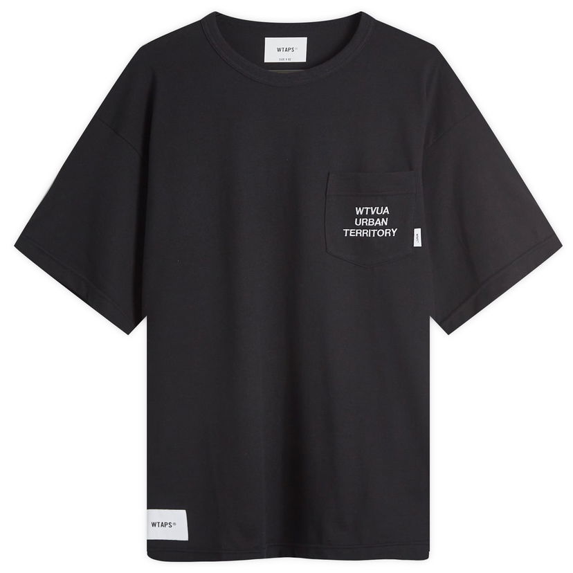 T-paita WTAPS Embroidered Pocket T-Shirt Musta | 242ATDT-CSM15-BLK