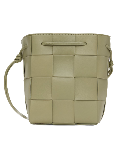 Olkalaukku Bottega Veneta Small Cassette Cross-Body Bucket Bag Vihreä | 680218 VCQC4