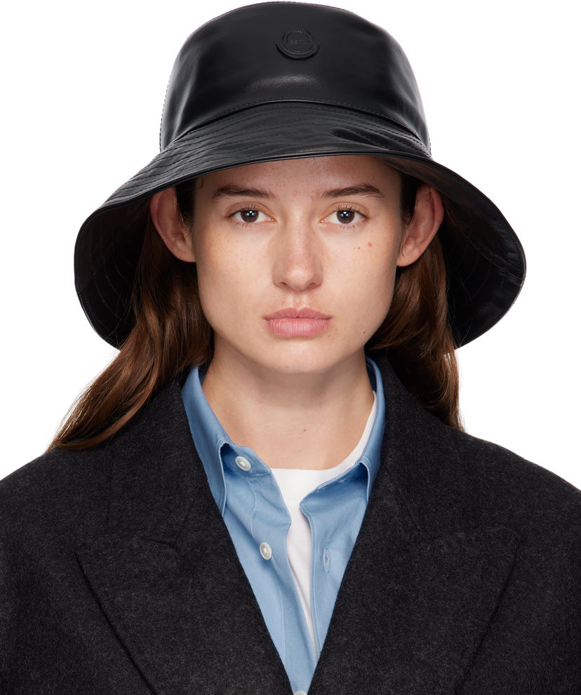 Hattu Moncler Moncler Genius x EE72 Leather Bucket Hat Musta | K24033B00004M6584