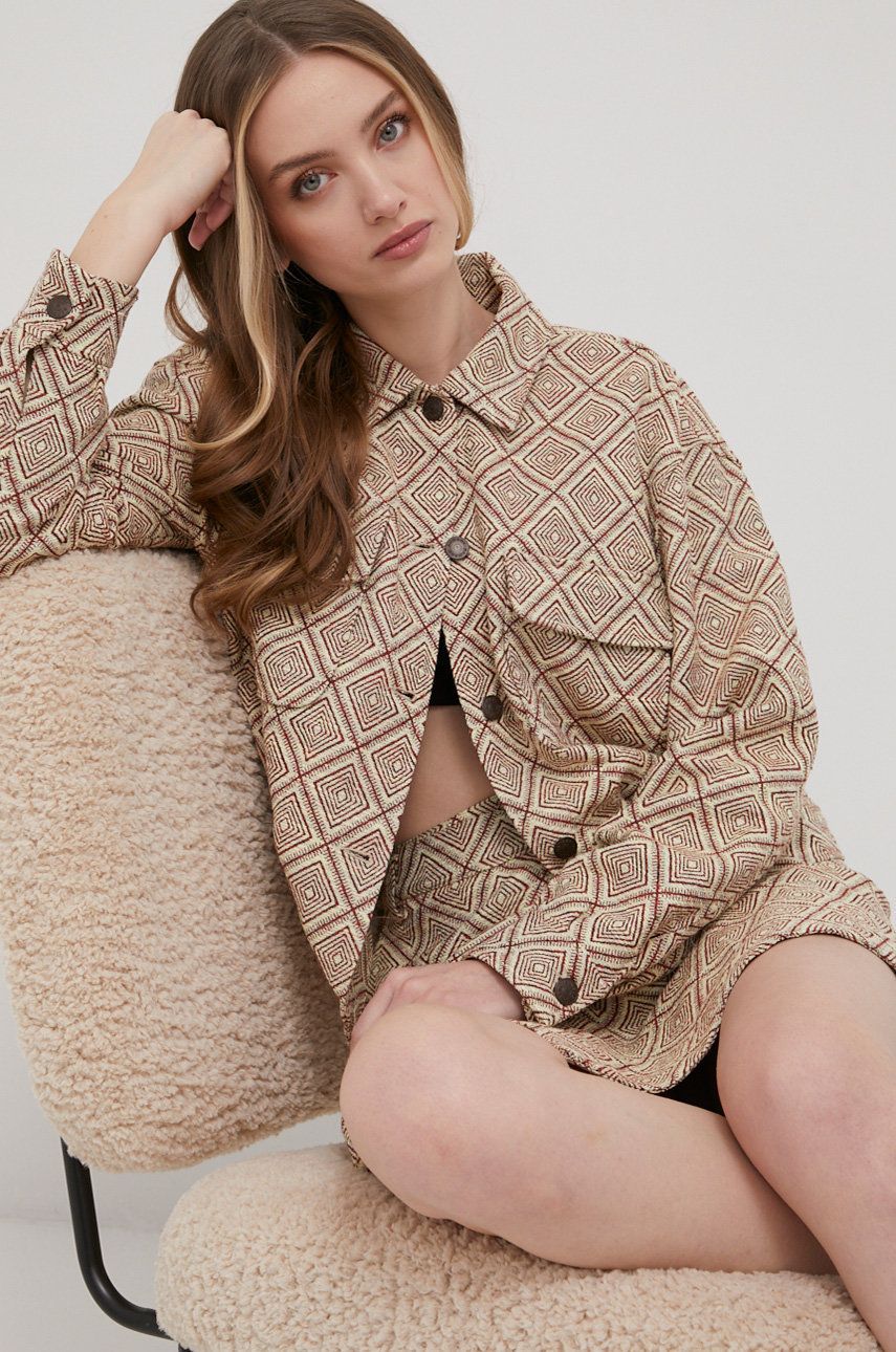 Takki Samsoe Samsoe Monica Overshirt Beige | F22100068, 0