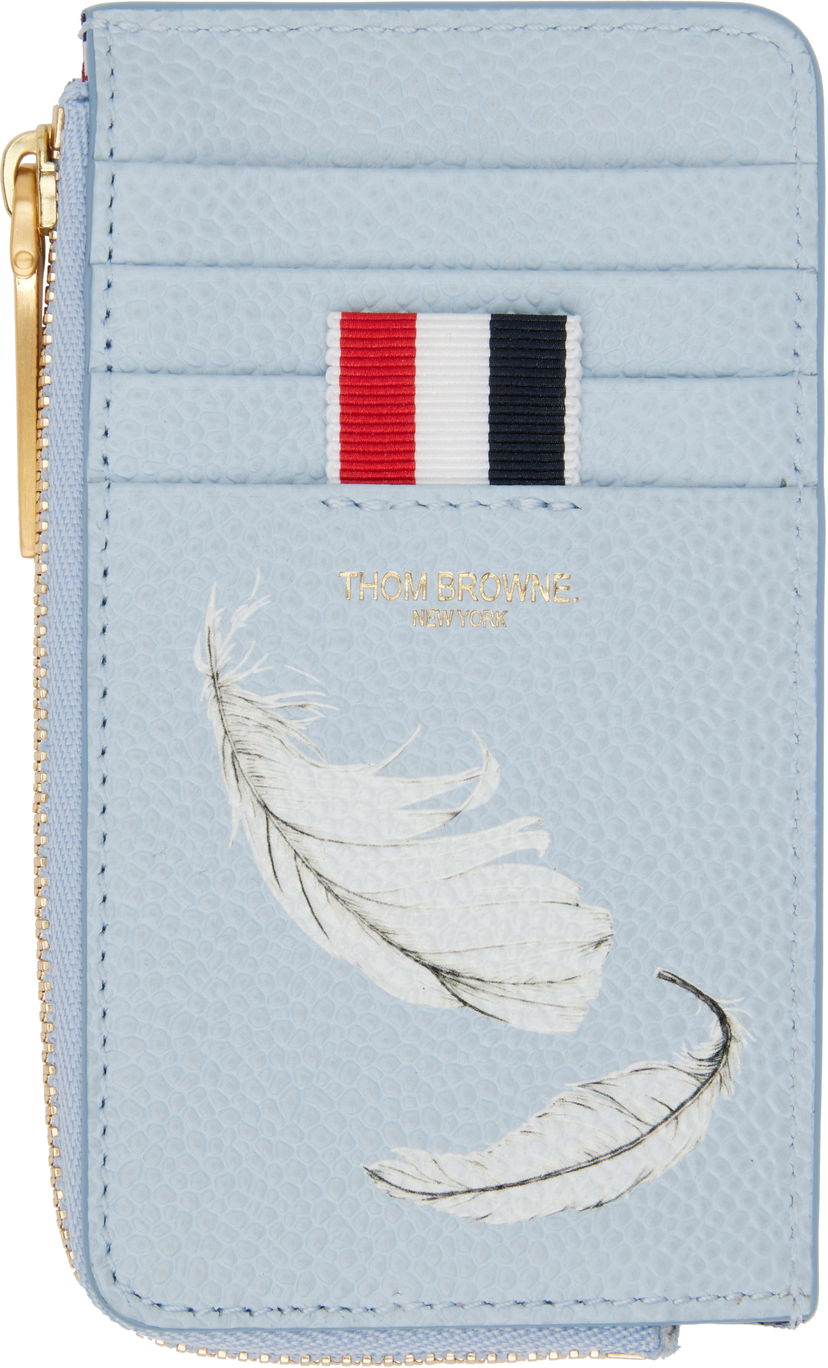 Lompakko Thom Browne Thom Browne Feather Print Zip Coin Purse Sininen | UAW006A-E1353