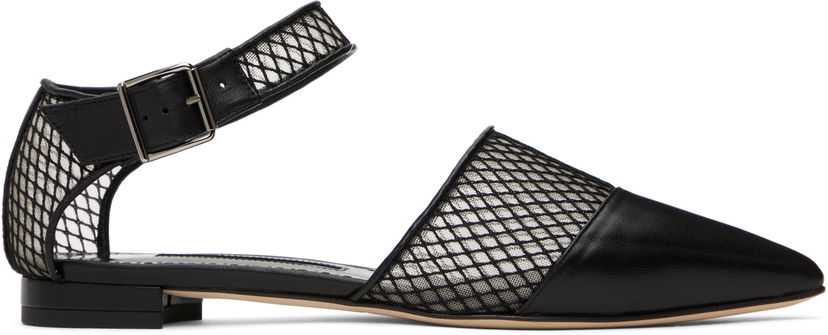 Hame Manolo Blahnik Manolo Blahnik Jatelah Mesh Ballerina Flats Musta | 424-1853