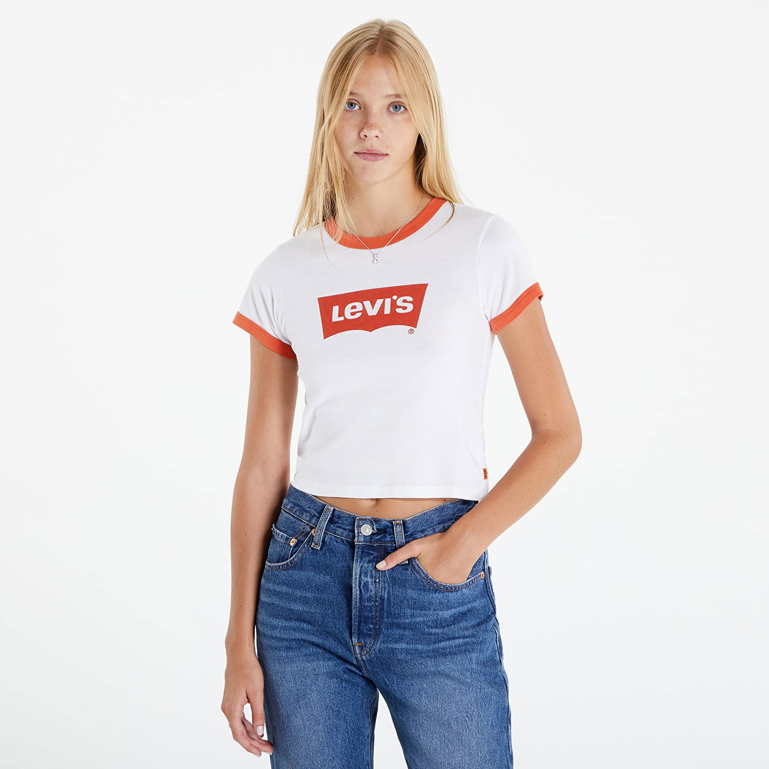 T-paita Levi's Graphic Ringer Mini Tee Valkoinen | A3523-0004, 0