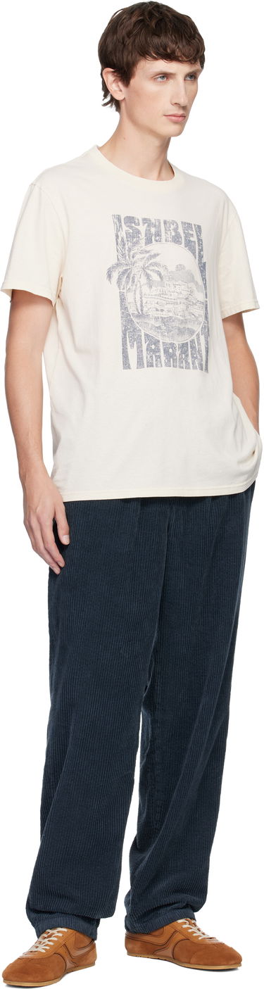 T-paita ISABEL MARANT Isabel Marant Honore Graphic Print T-Shirt Beige | 25ATS0052HB-C3N09H, 3
