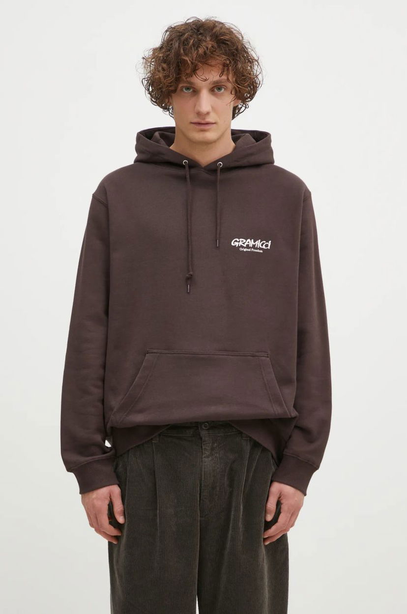 Huppari GRAMICCI Original Fredm Hoded Sweatshirt Ruskea | G4FU.J113