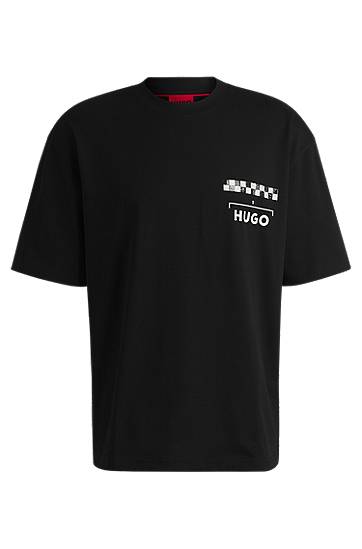 T-paita BOSS HUGO T-Shirt with Racing Prints Musta | 50531758