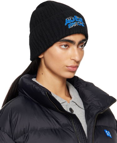 Pipo ADER ERROR Logo Embroidered Beanie Musta | BN26FYHW0501BK, 1