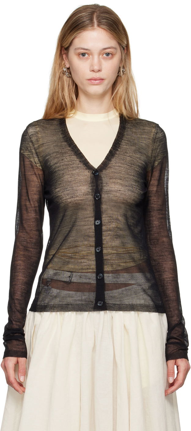 Villapaita Acne Studios Lightweight Knit Cardigan Musta | A60516-