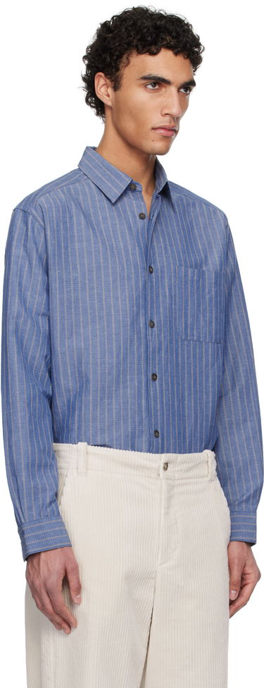 Paita A.P.C. A.P.C. Striped Button-Down Shirt Sininen | COHFW-H12532, 1
