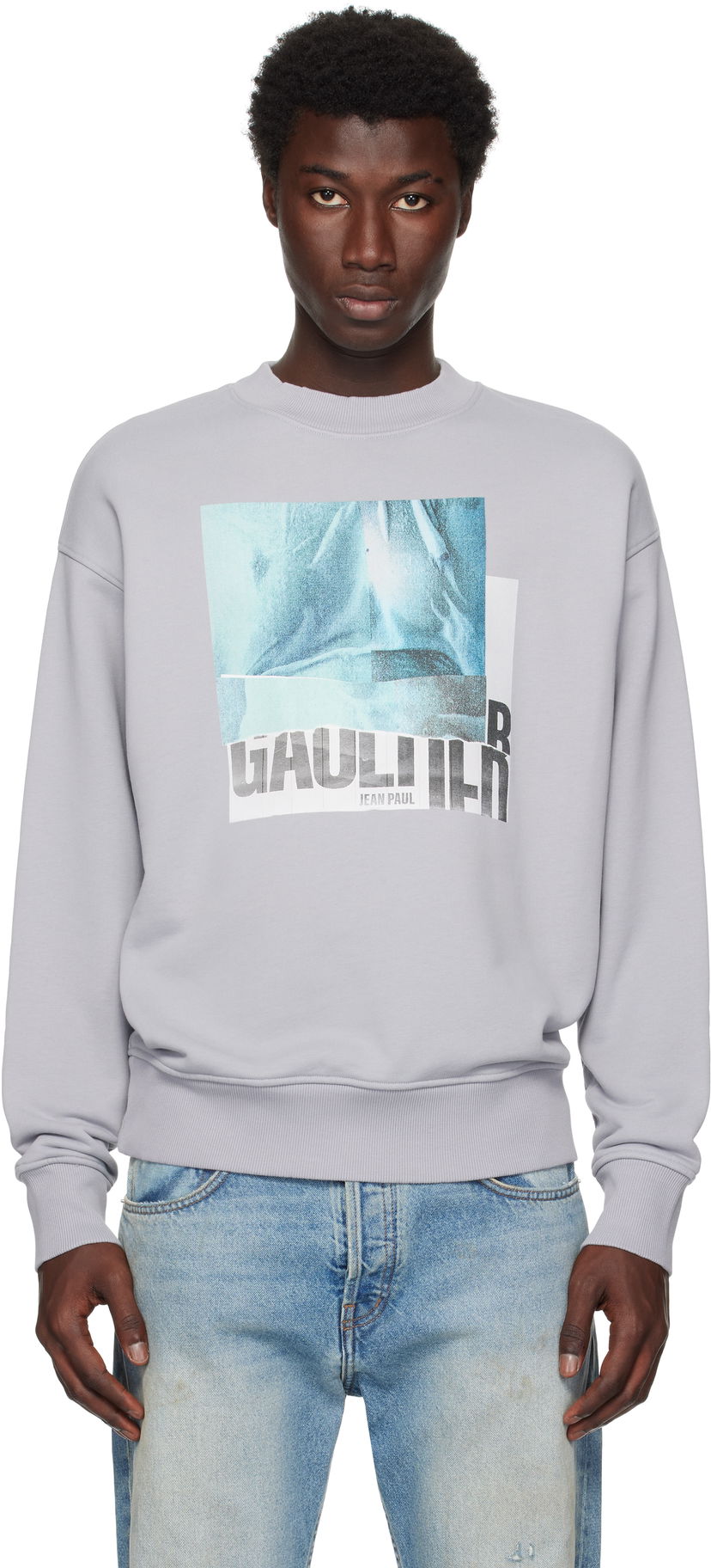 Huppari Jean Paul Gaultier Jean Paul Gaultier Printed Sweatshirt Harmaa | 25/03-W-TO295-J003-135557