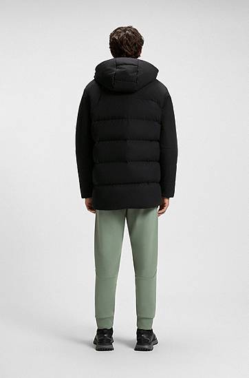 Parka BOSS Water-repellent Parka Jacket with Down Filling Musta | 50547262, 1