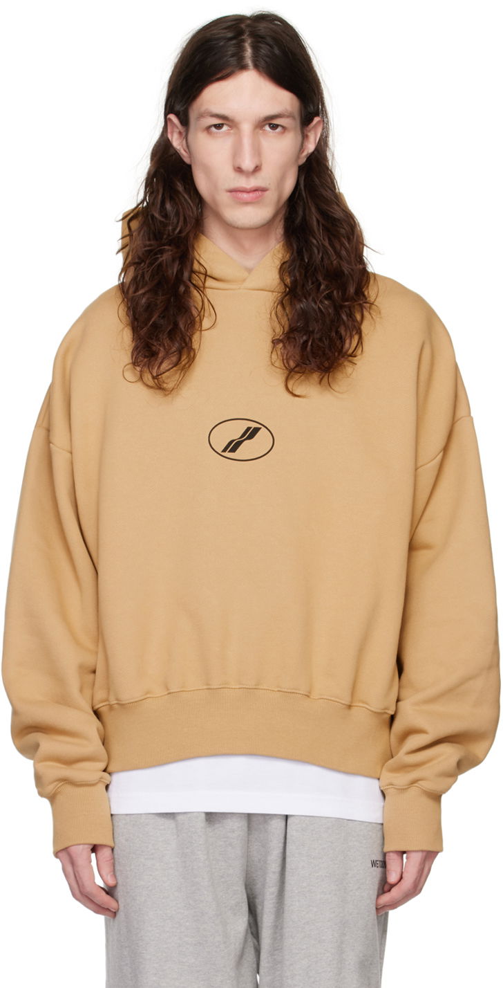 Huppari We11done Center Basic Hoodie Beige | WD-TH3-22-850-U-BG