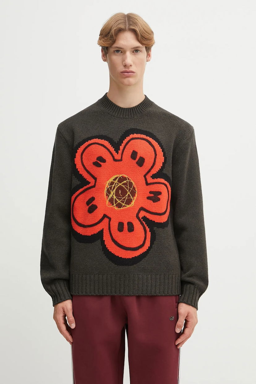 Villapaita KENZO Kenzo RWS Futura Knit Jumper Vihreä | FF65PU7413CK