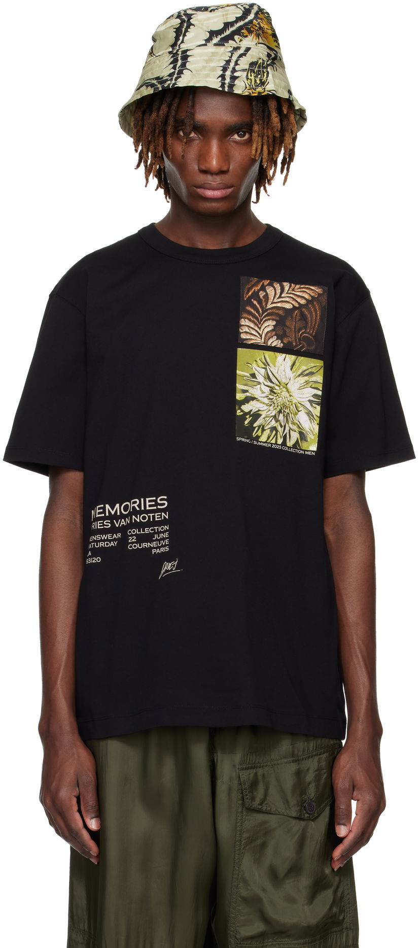 T-paita Dries Van Noten Dries Van Noten Show Graphic Print T-Shirt Musta | 251-021109-1600