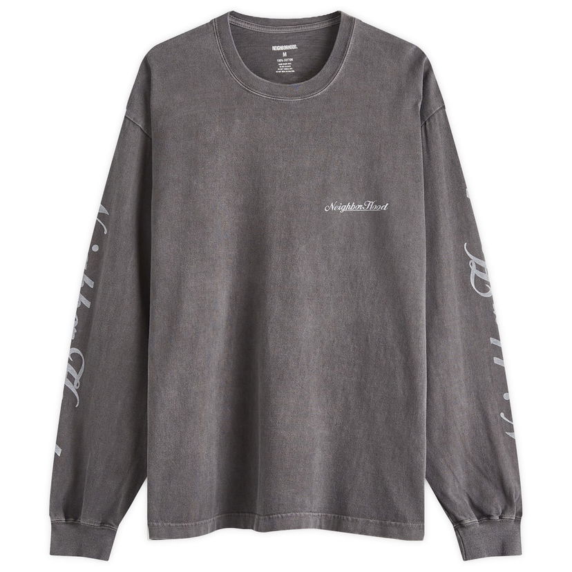 T-paita Neighborhood Neighborhood LS-12 Long Sleeve T-Shirt Harmaa | 242PCNH-LT12-BLK