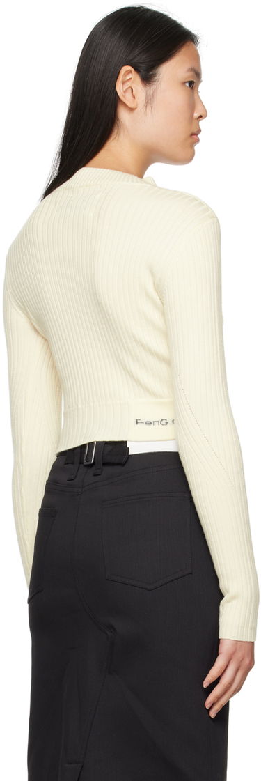 Villapaita Feng Chen Wang Feng Chen Wang Ribbed Asymmetrical Sweater Beige | FWF16KT02, 2