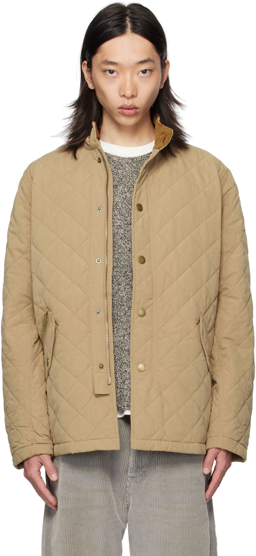 Takki Barbour Barbour Shoveler Quilted Jacket Beige | MQU0784BE31
