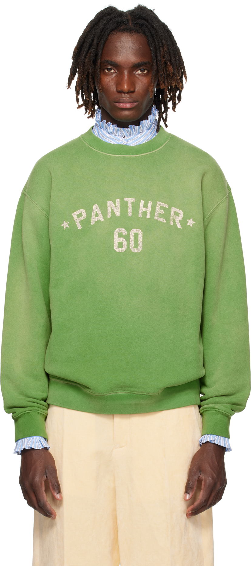 Huppari Valentino Valentino 'Chez Valentino' Print Cotton Sweatshirt Vihreä | 7V3MF29NAYH