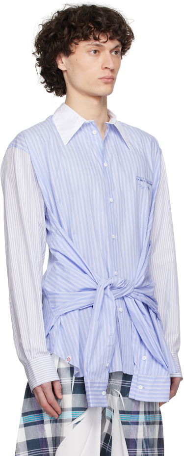 Paita Charles Jeffrey Loverboy Charles Jeffrey LOVERBOY Hug Tie-Front Striped Shirt Sininen | 54070302, 1