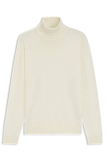 Villapaita BOSS BECKHAM x BOSS rollneck sweater in cashmere Valkoinen | 50557974
