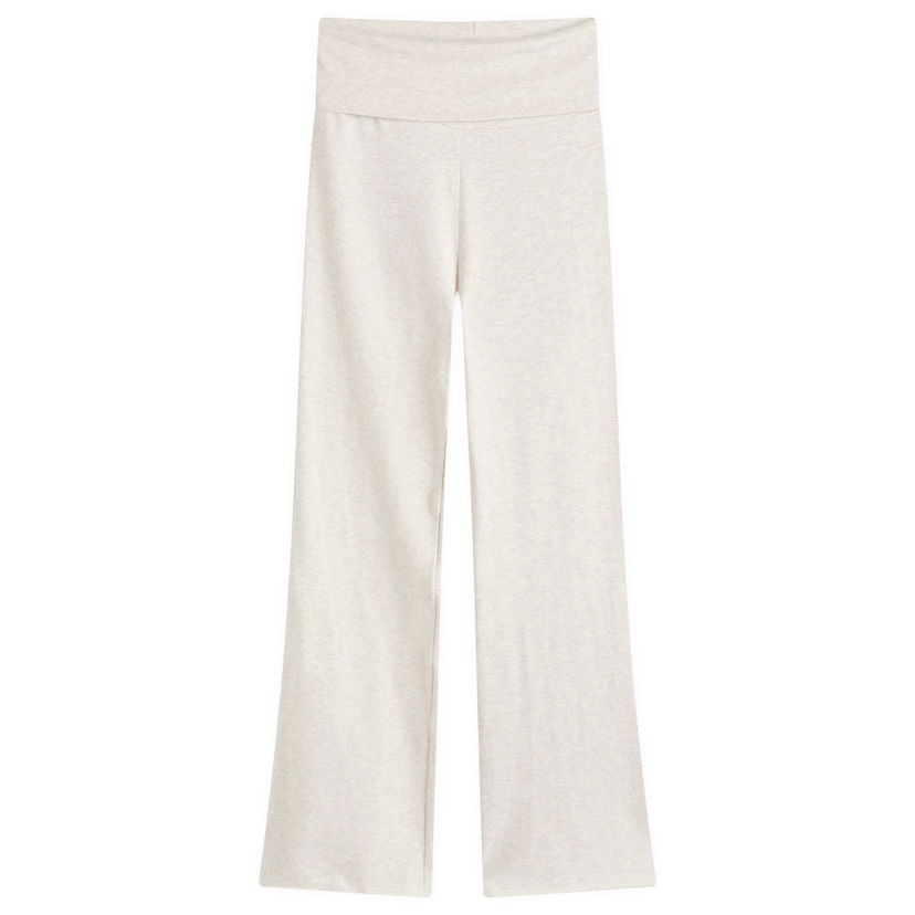 Housut SKIMS SKIMS Foldover Jersey Pant, Size Large Beige | AP-PNT-0715-OATHEATHER