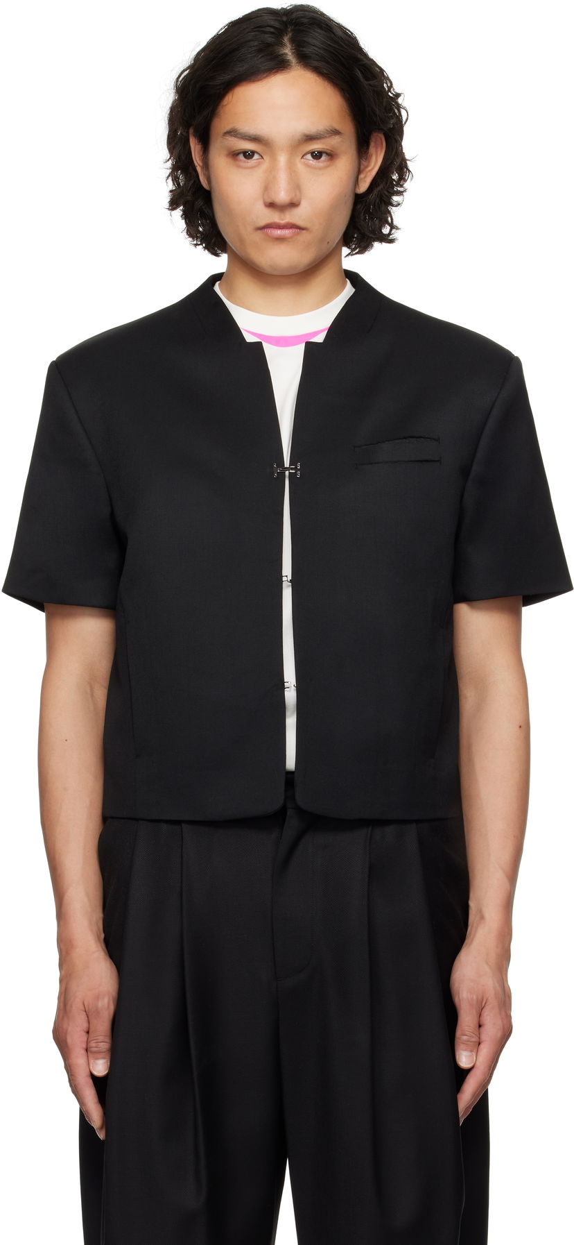 Takki ADER ERROR ADER error Set-Up Short Sleeve Blazer Musta | BO01SSBZ0206BK