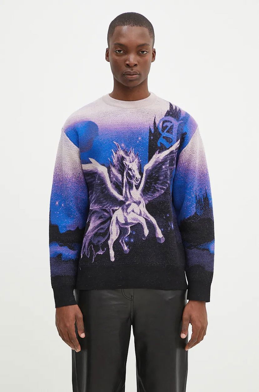 Villapaita Aries Pegasus Knit Sweater Violetti | AR2004002