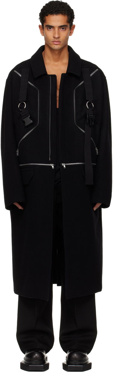 Takit Rick Owens Concordians Blixa Jumbo Mac Coat Musta | RR02E1903 WSFER1, 0
