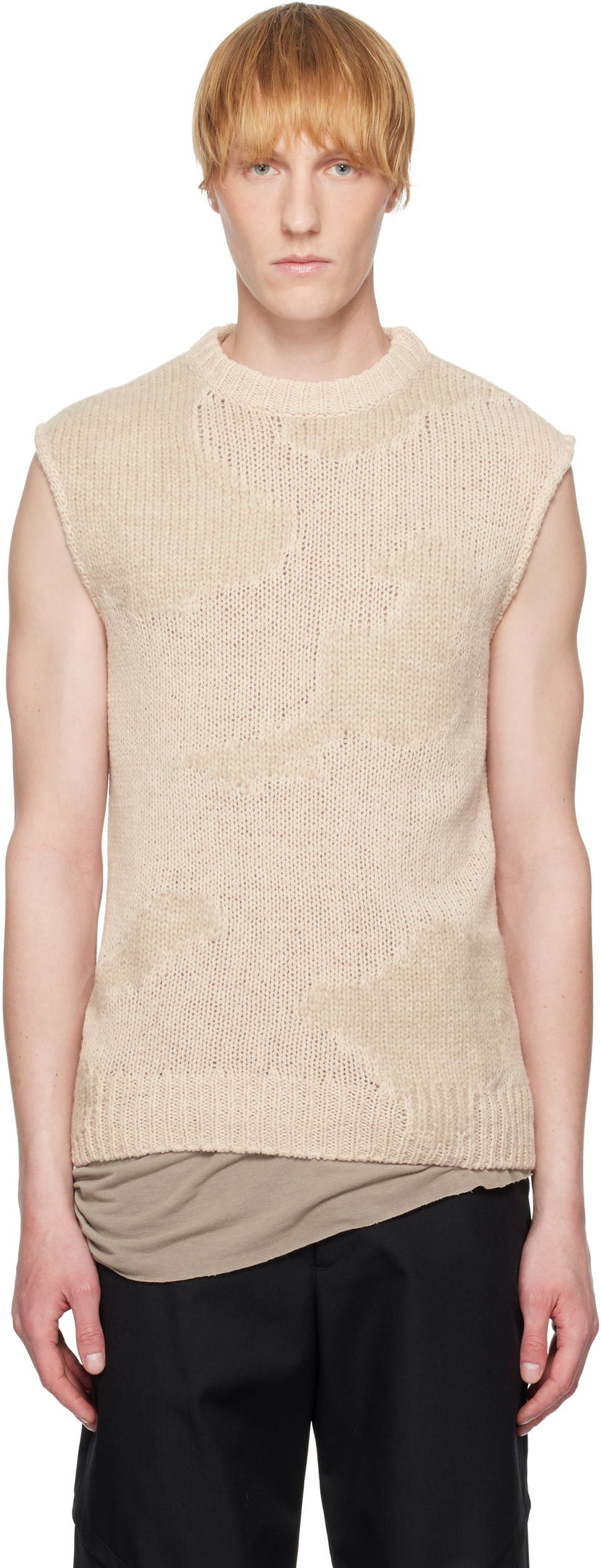 Villapaita HELIOT EMIL HELIOT EMIL Ophiolite Knit Vest Beige | SS25_M_07_074_ST18
