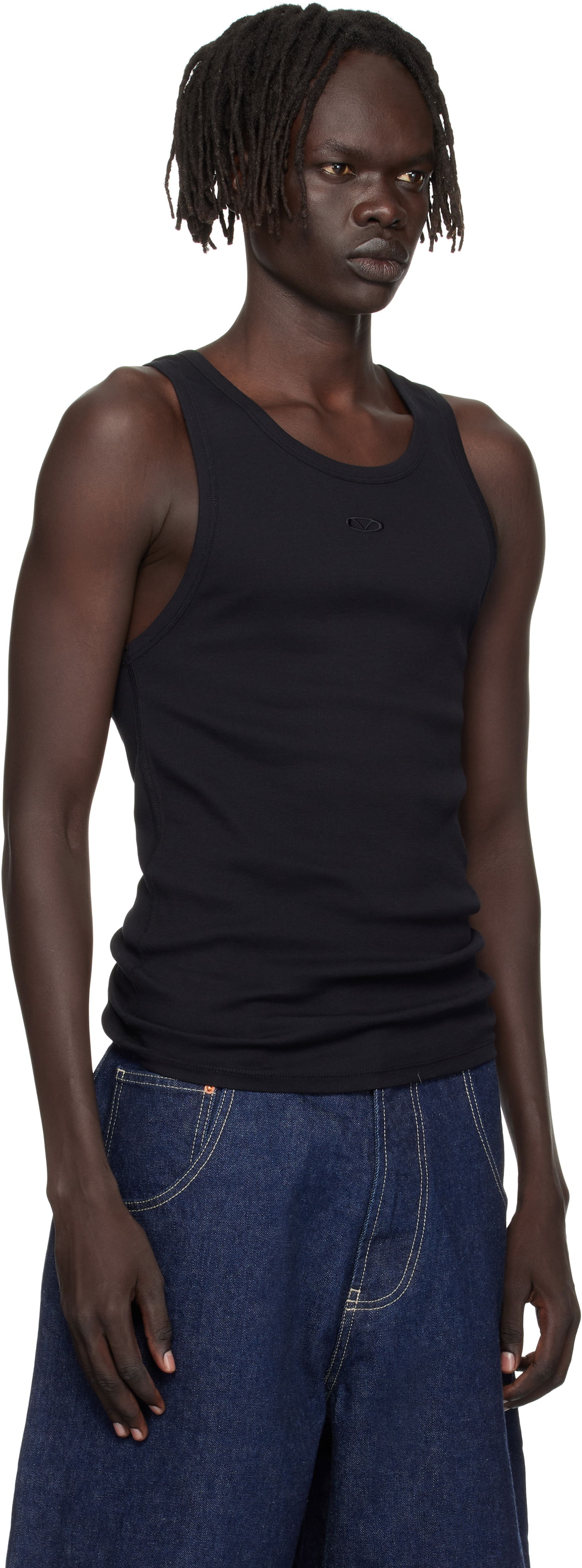 Tankkitoppi VETEMENTS Vetements Oval Logo Tank Top Musta | MH76TT120B, 1