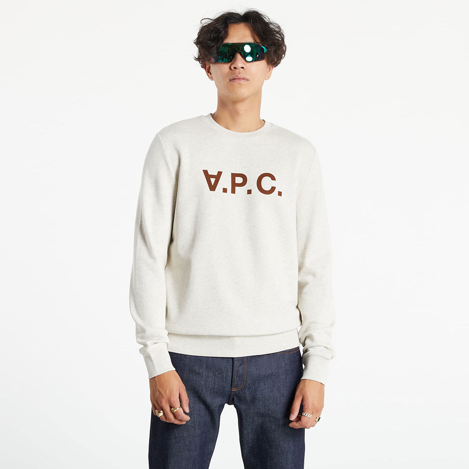 Huppari A.P.C. Vpc Logo Print Sweatshirt Beige | COECQ-H27378 PBB, 0