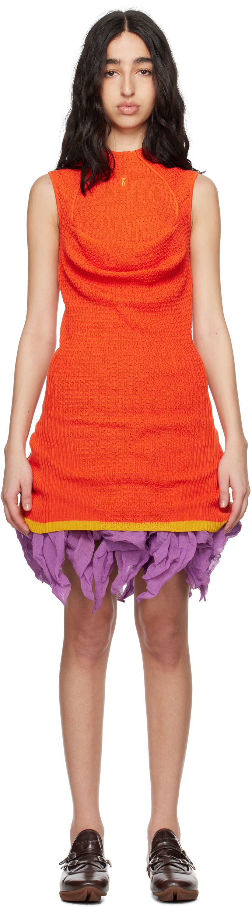Mekko KIKO KOSTADINOV Kiko Kostadinov Vecto Knit Tunic Minidress Oranssi | KKWSS25KN03-94